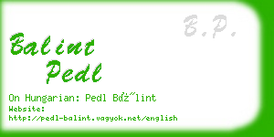 balint pedl business card